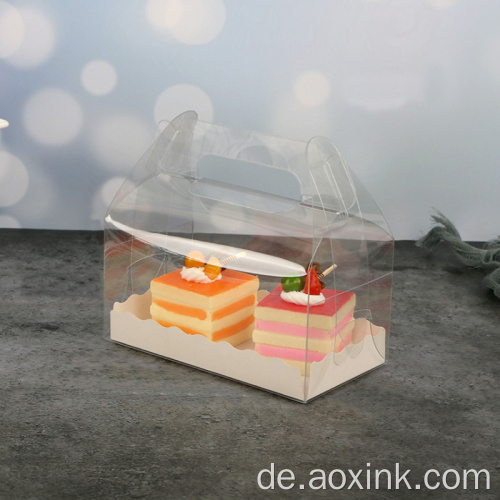 Transparente Kuchenboxverpackung personalisierter Tassenkuchen